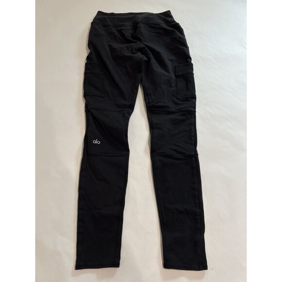 ALO Yoga High Waist Cargo Leggings in Black - Picture 5 of 8
